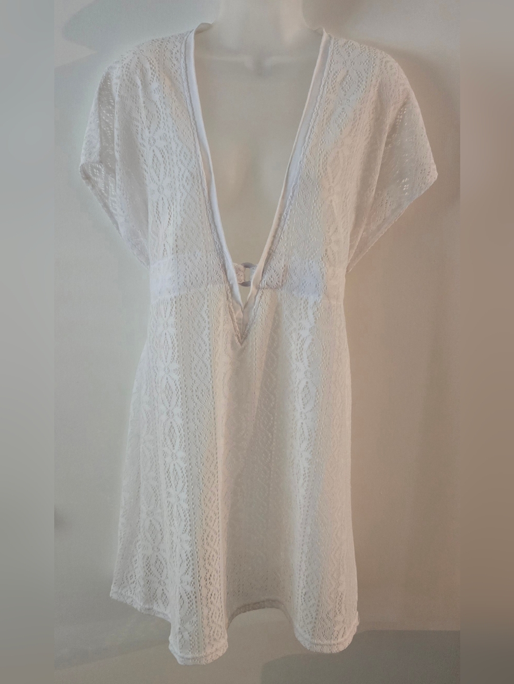 Profile By Gottex Swimsuit Cover-up Sz Medium Bright White Euc